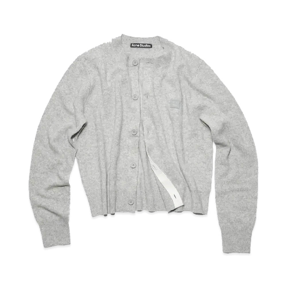 Acne Studios Crew Neck Cardigan "Light Gray Melange"