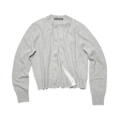 Acne Studios Crew Neck Cardigan "Light Gray Melange"