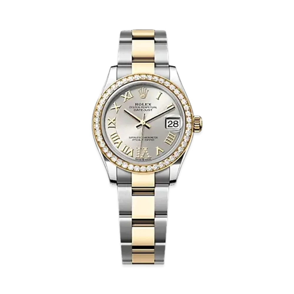 ROLEX Datejust 31mm Oystersteel & Yellow Gold Diamond 278383RBR "Silver"