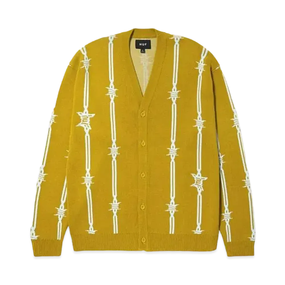 HUF Spring 24 Barbed Wire Cardigan "Cactus"