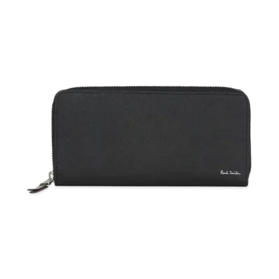 Paul Smith Bright Stripe Puller Long Wallet "Black"