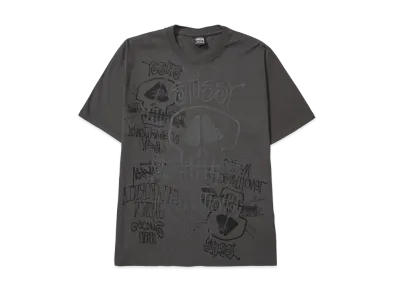 Stussy Skulls Tee Pigment Dyed "Faded Black"