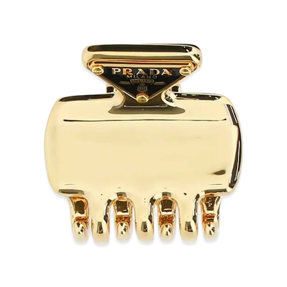 PRADA Women's Metal Hair Clip "Gold"