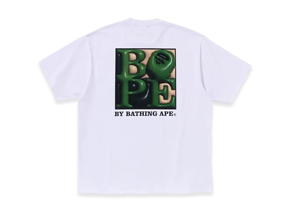 A BATHING APE 3D Art Ape Head Relaxed Fit Tee "White"