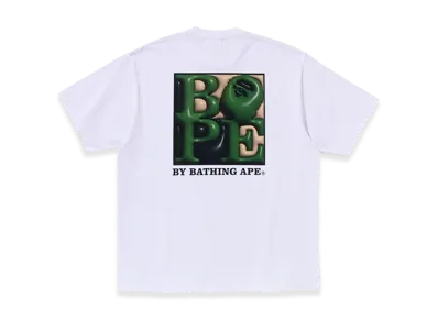 A BATHING APE 3D Art Ape Head Relaxed Fit Tee "White"