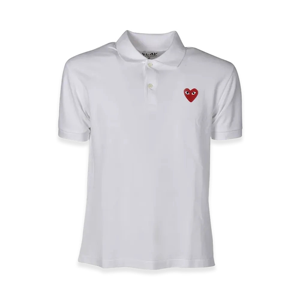 PLAY COMME des GARCONS Piquet Polo Shirt "White"