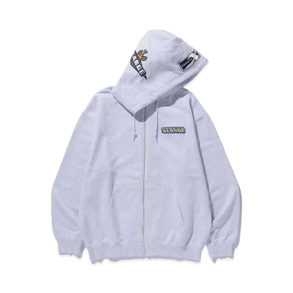 XLARGE Multi Emblem Zip Hooded Sweatshirt "Ash"