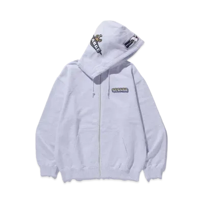 XLARGE Multi Emblem Zip Hooded Sweatshirt "Ash"