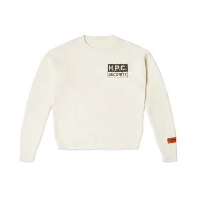 HERON PRESTON H.P.C Security Knit Crewneck "Ivory/Black"