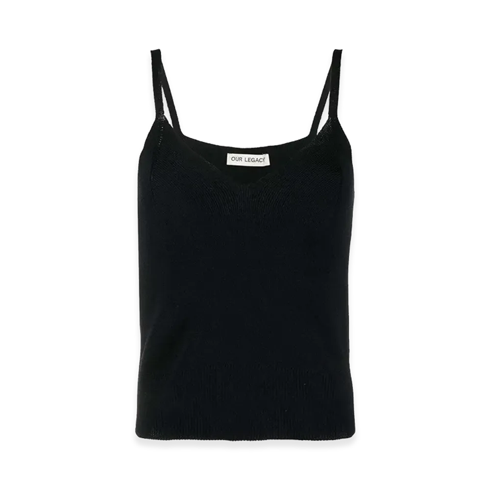 OUR LEGACY Women's Knitted Singlet "Black"