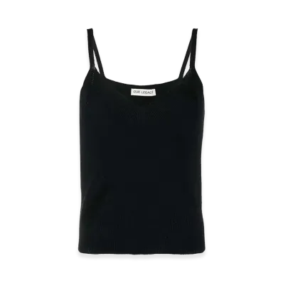 OUR LEGACY Women's Knitted Singlet "Black"