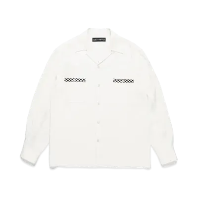 WACKO MARIA Switching 50's Open Collar Shirt "White"