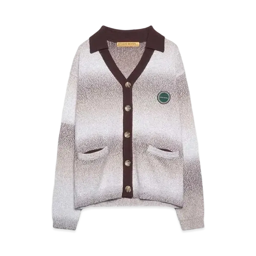 STUDIO SEVEN MULTI KNIT CARDIGAN "BROWN"