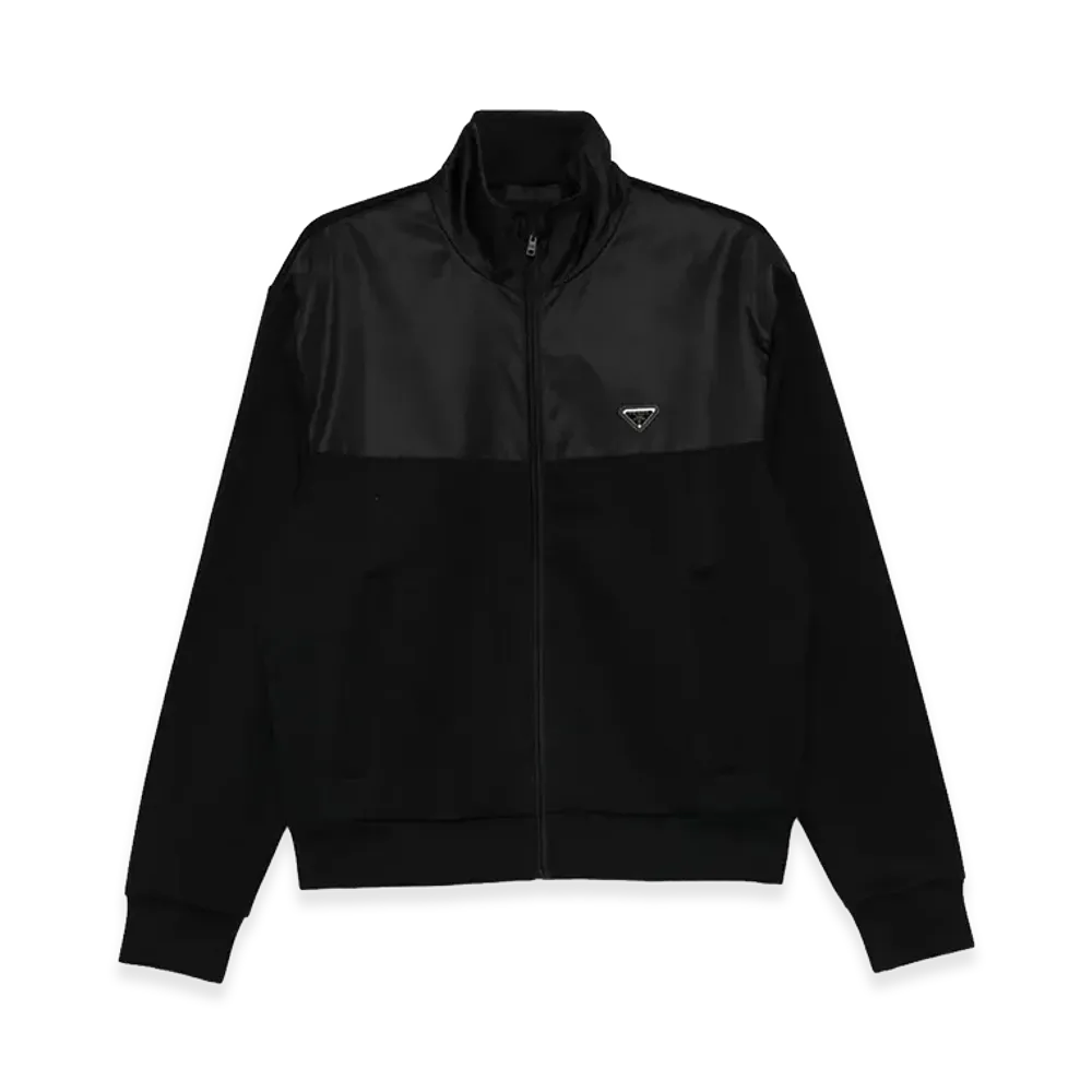 PRADA Cotton And Re-Nylon Jacket "Black"