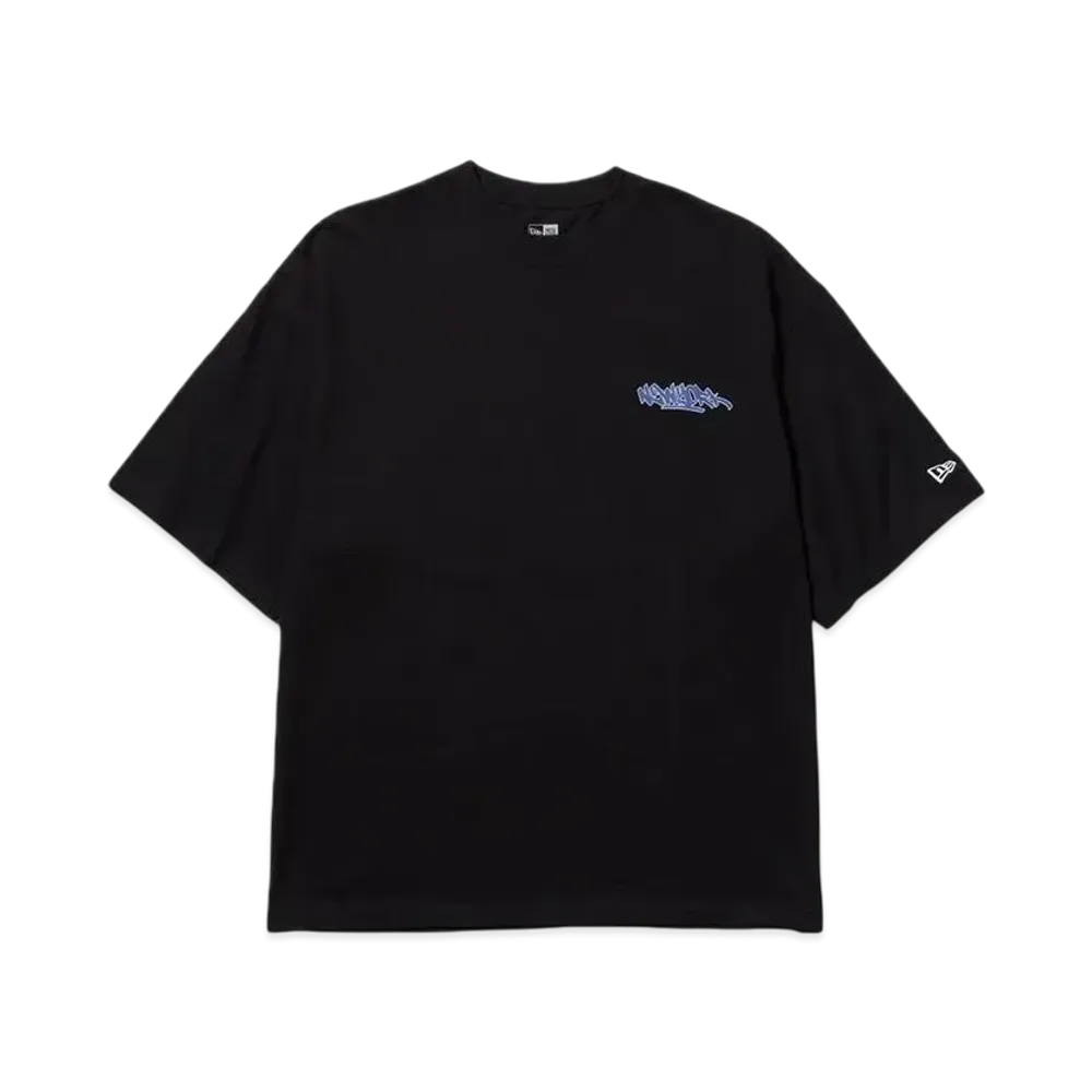 NEW ERA Short Sleeve Oversized Cotton T-Shirt Graffiti "Black"