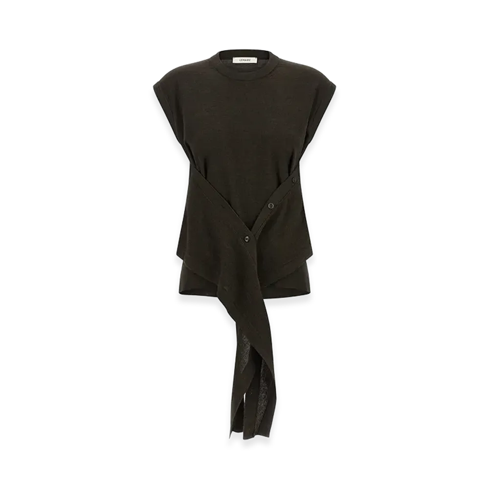 LEMAIRE Women's Side Panel Top "Brown"