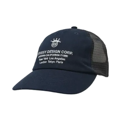 Stussy LP Design Crop Trucker Cap "Navy"