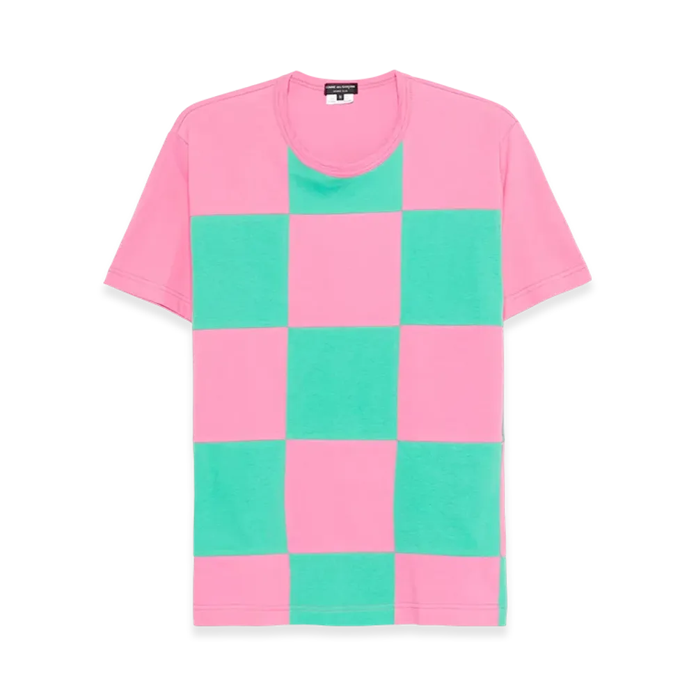 COMME des GARCONS HOMME PLUS Check Tee "Pink"