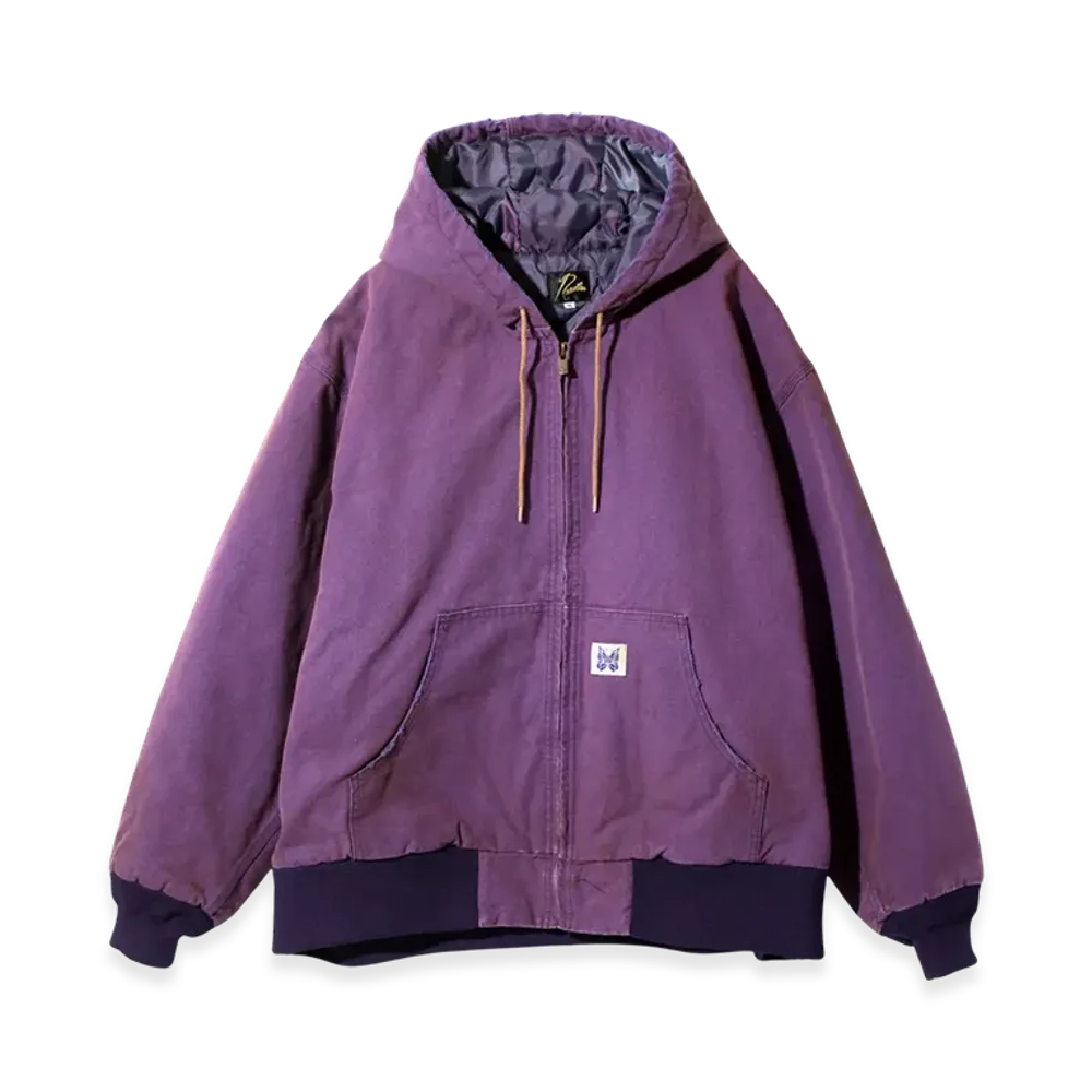 NEEDLES Zipped Work Hoody 11oz Cotton Oxford "Purple"