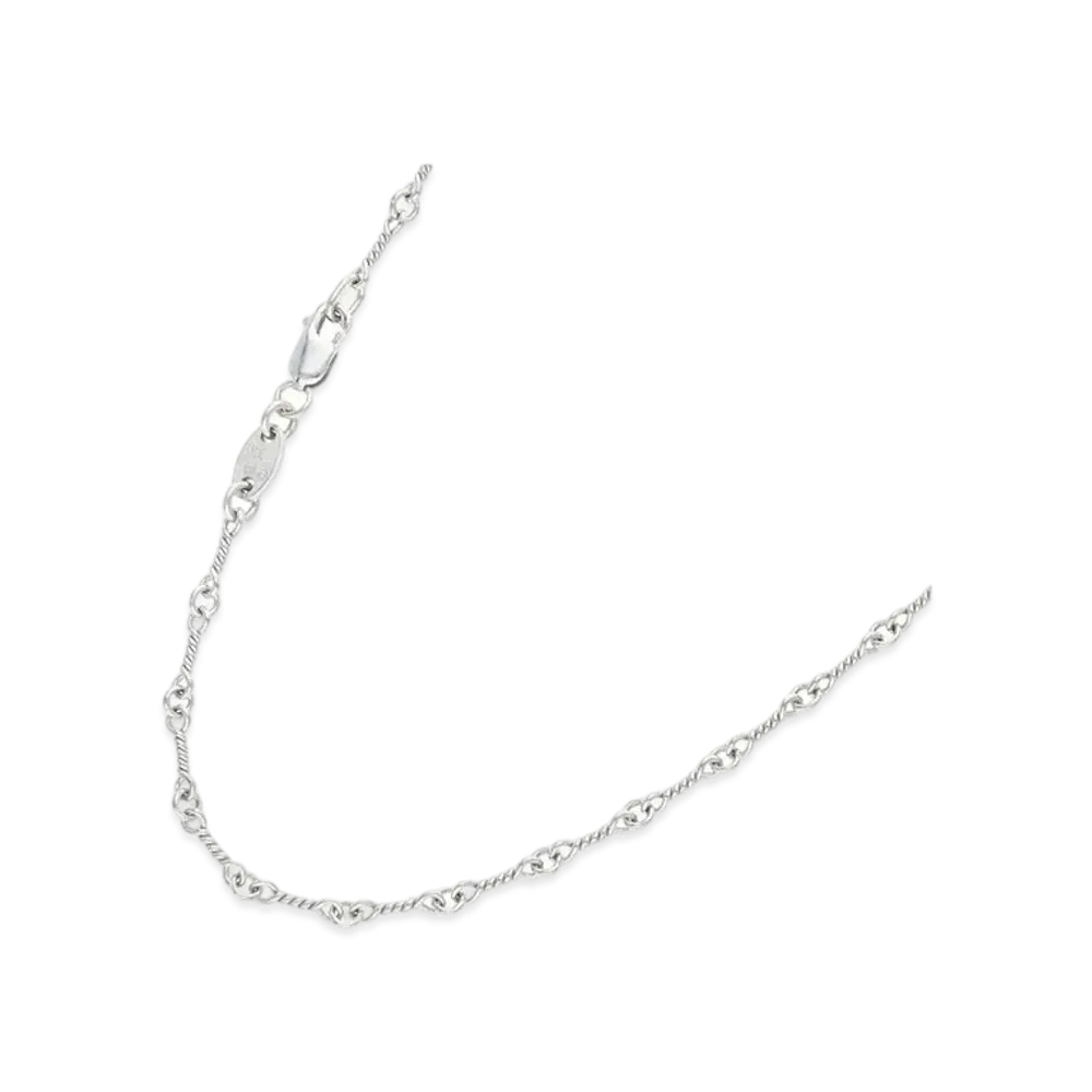 Chrome Hearts 18K Twist Chain Necklace "White Gold"