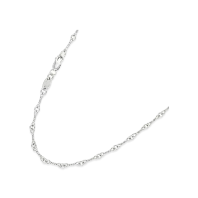 Chrome Hearts 18K Twist Chain Necklace "White Gold"