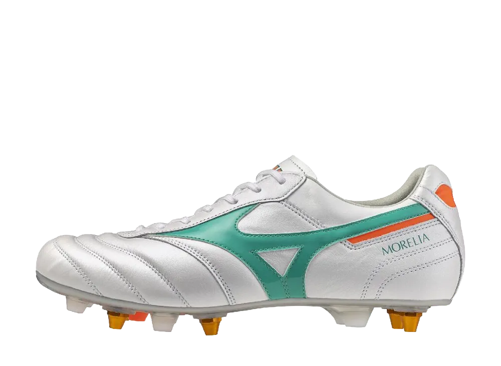 Mizuno Morelia 2 Japan Mix "Super White Pearl/Green"