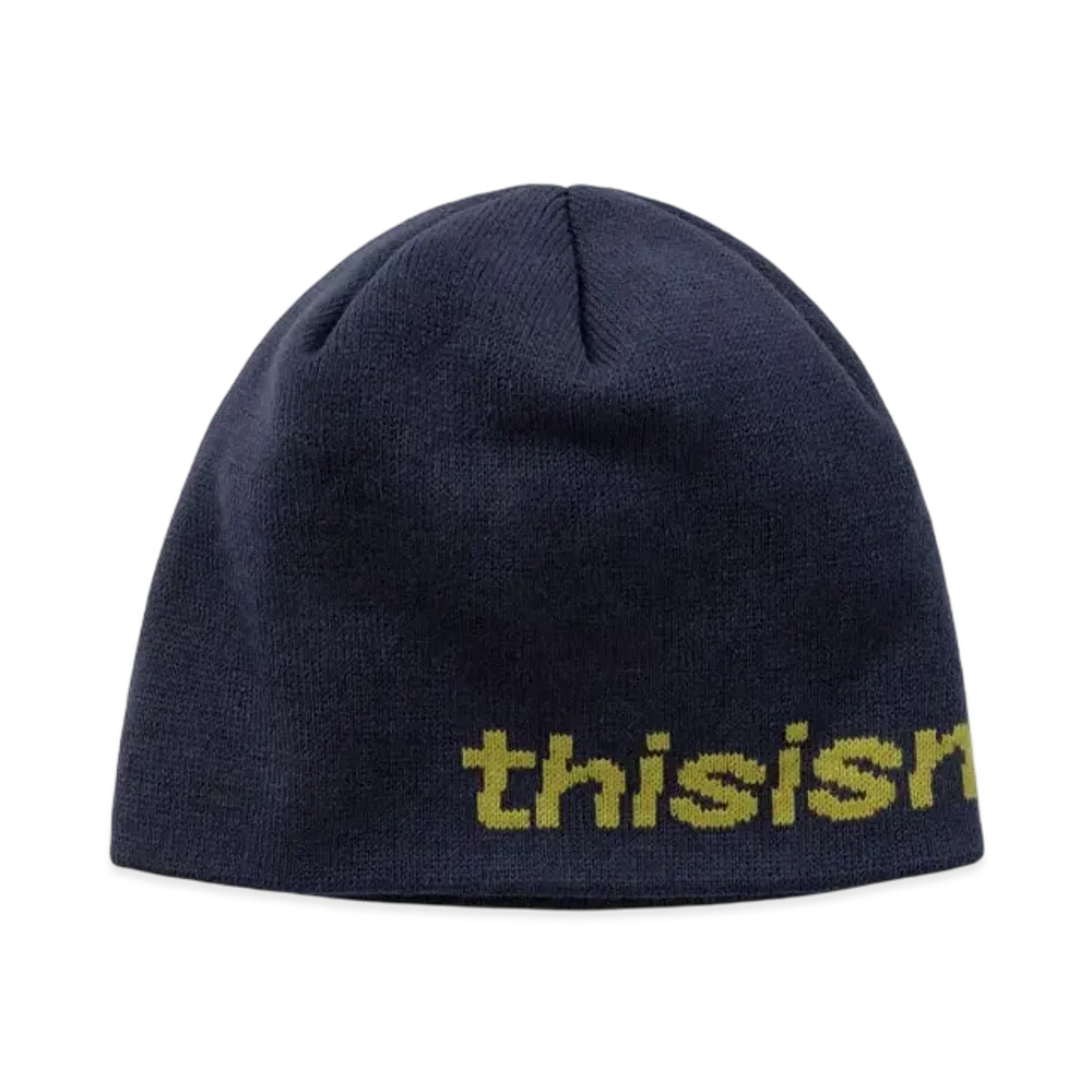 thisisneverthat SP-Logo No Cuff Beanie "Navy"
