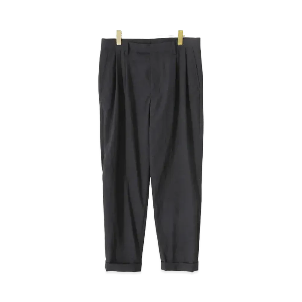 COMOLI Wool 2Tuck Pants "Charcoal"