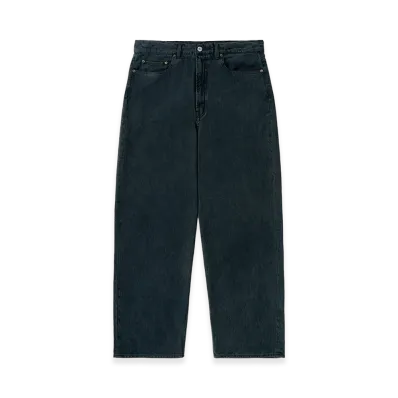 A.PRESSE Washed Silk Cotton Pique Pants "Blue"