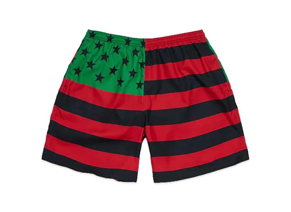 DENIM TEARS Flag Swim Trunks "Red/Black/Green"