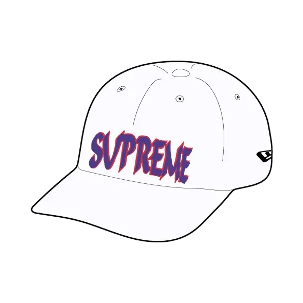 Supreme Sharp Spellout Adjustable New Era "White"
