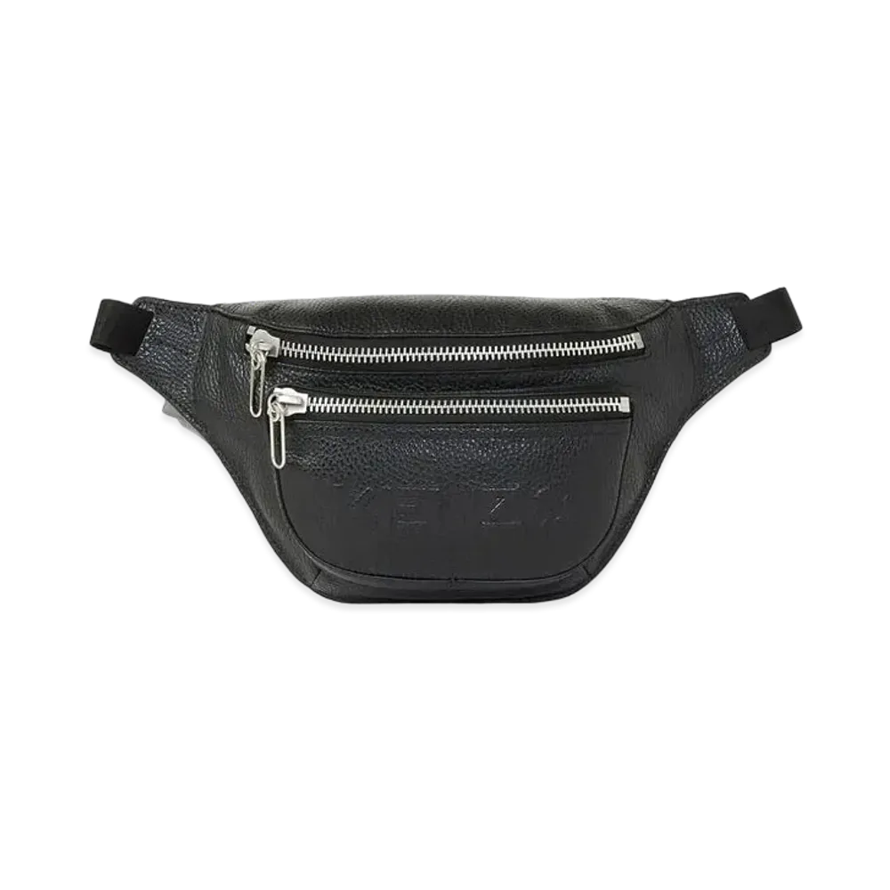 KENZO Grain Leather Belt Bag KENZO Imprint "Black"
