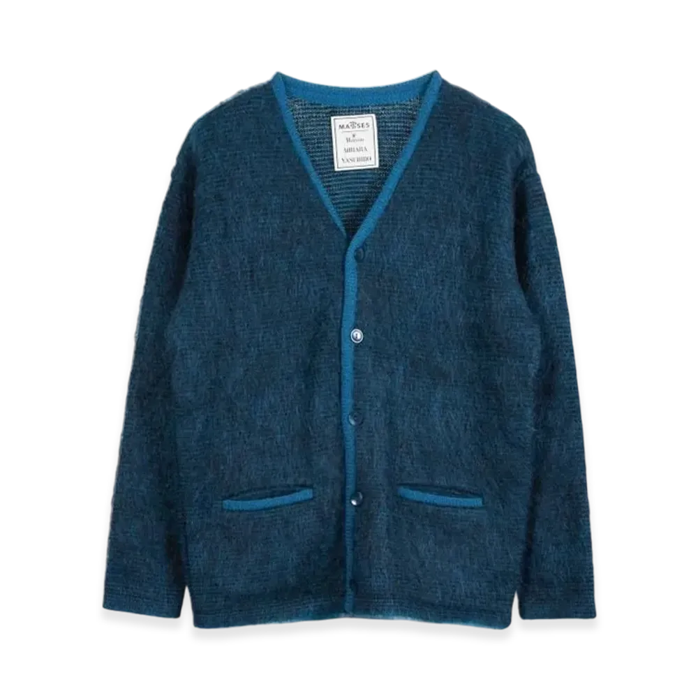 MASSES x Maison MIHARA YASUHIRO Mohair Knit Cardigan "Blue"