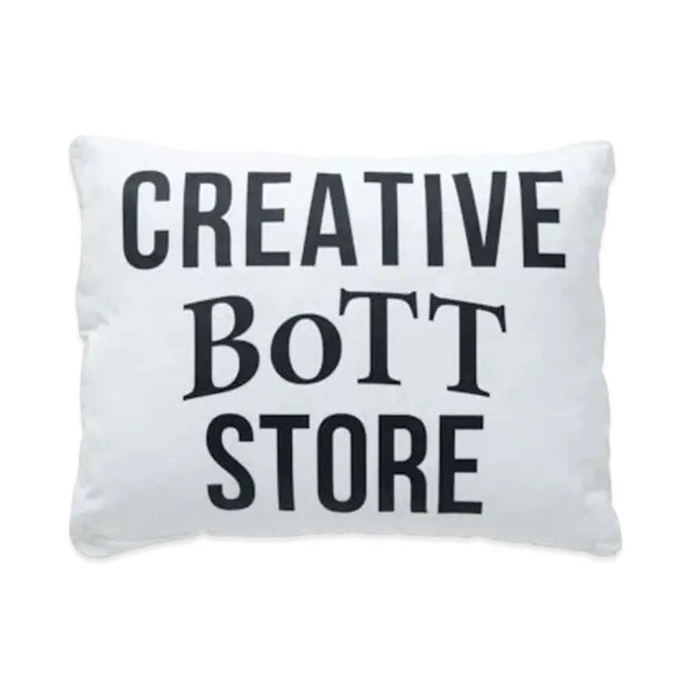 creative drug store Square Logo Cushion "White"