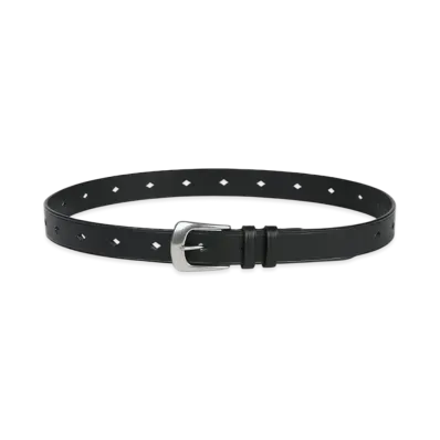 Paul Smith Diamond Hole Leather Belt "Black"
