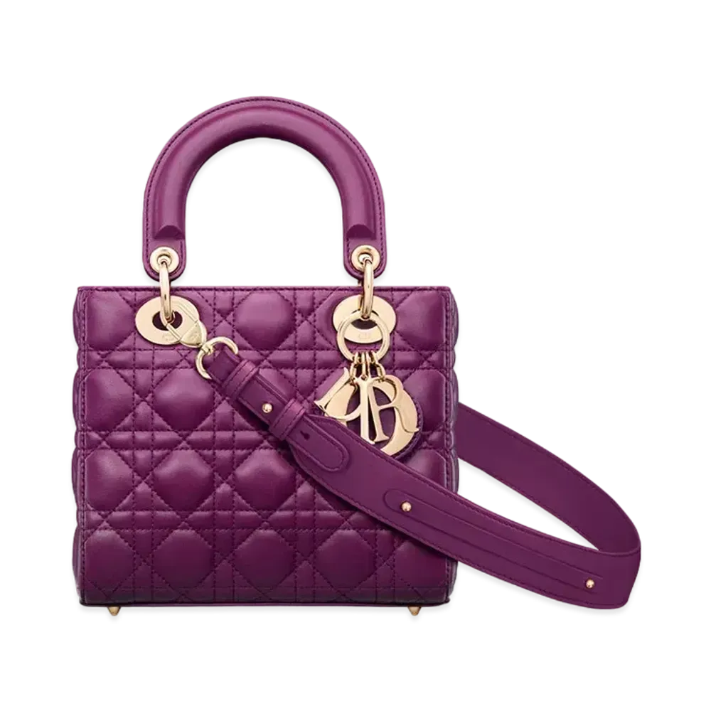 Dior Small Lady Dior My ABCDior Bag Cannage Lambskin "Mulberry"