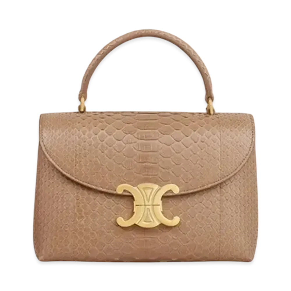 CELINE Teen Nino Bag in Python "Milky Brown"
