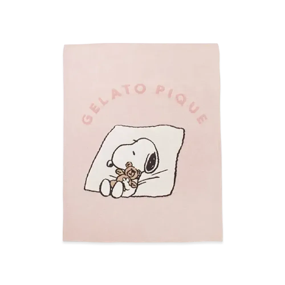 GELATO PIQUE x PEANUTS Snoopy x Bear Jacquard Multi Cover "Pink"