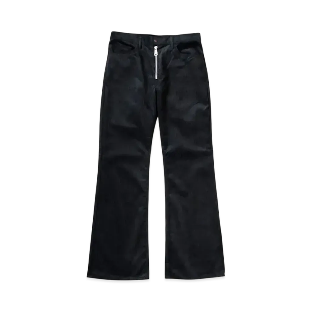 KAPITAL 8W Corduroy 5P Zipper Rat Flared Pants "Black"