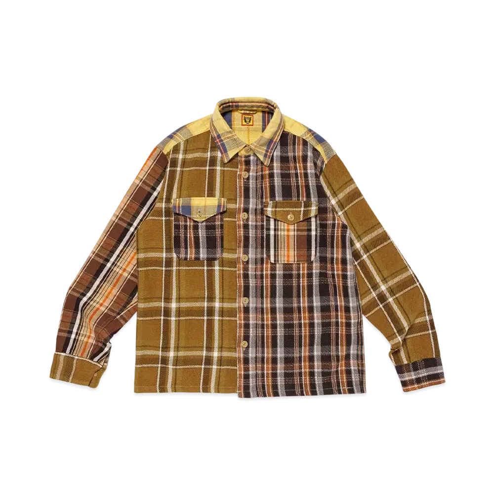 HUMAN MADE Crazy Check L/S Shirt "Yellow"
