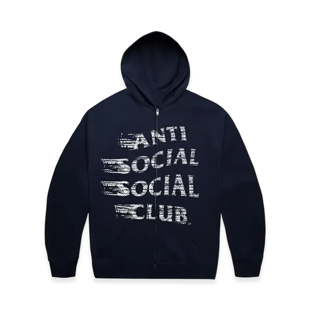 ANTI SOCIAL SOCIAL CLUB Tire Mind Games Zip Hoodie "Navy"