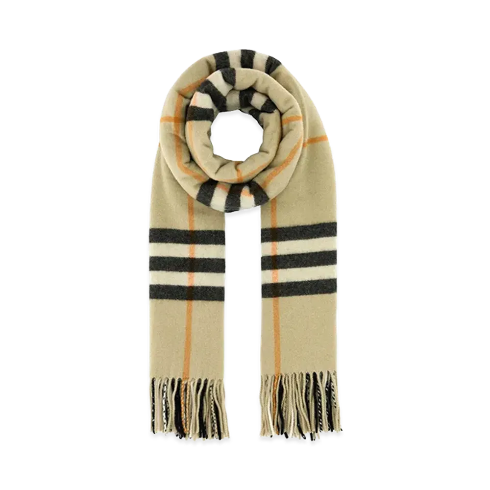 Burberry Embroidered Cashmere Scarf "Checked"