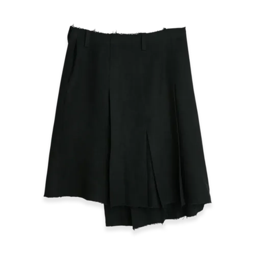 OUR LEGACY Women's Pleated Wrap Skirt Linen Wool "Black"