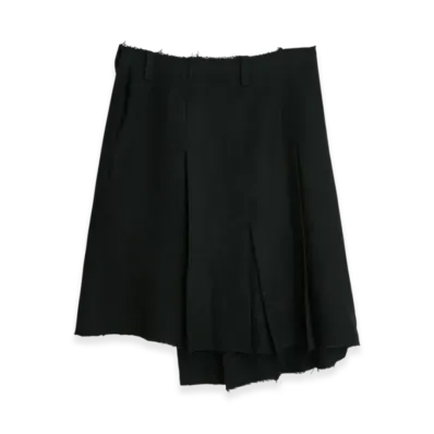 OUR LEGACY Women's Pleated Wrap Skirt Linen Wool "Black"