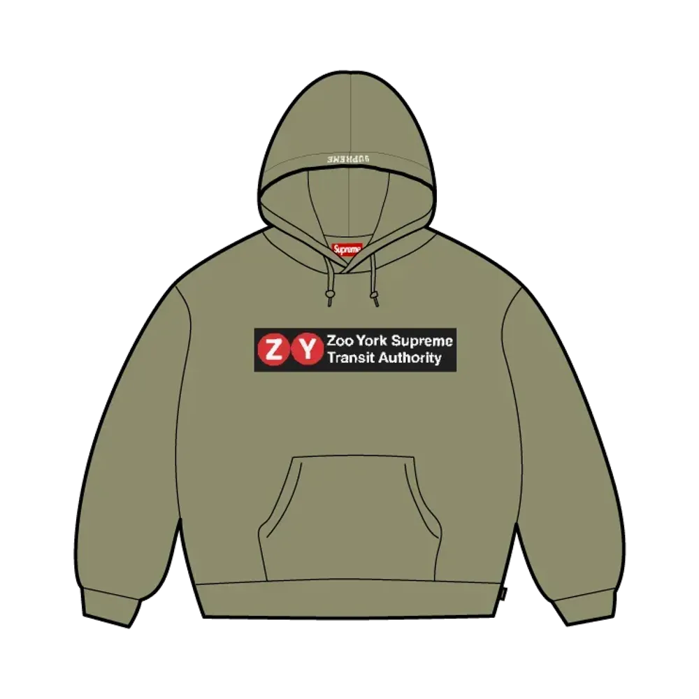 Supreme x Zoo York Hooded Sweatshirt "Light Olive"