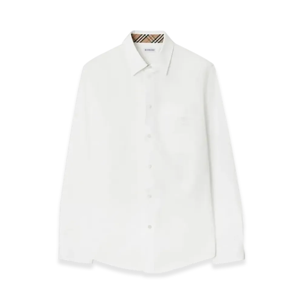 Burberry Cotton Poplin Shirt "White"