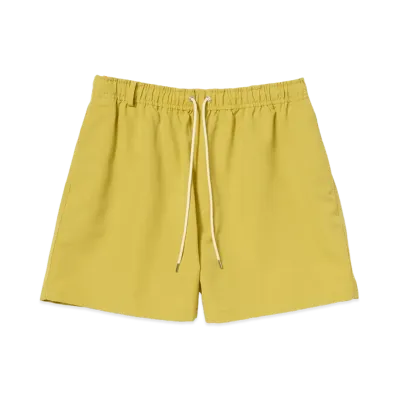 AURALEE Wool Max Canvas Shorts "Mustard Yellow"