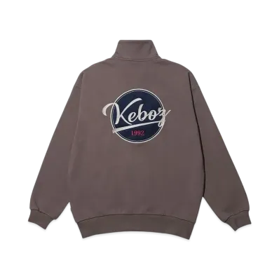 KEBOZ Bb Logo Half Zip Sweat Pullover "Walnut"