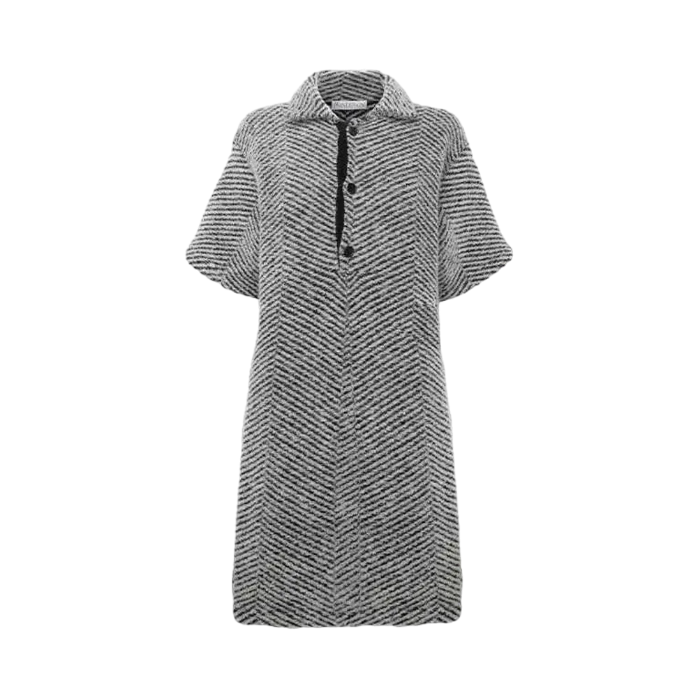 JW ANDERSON Knit Mini Polo Dress "Gray"