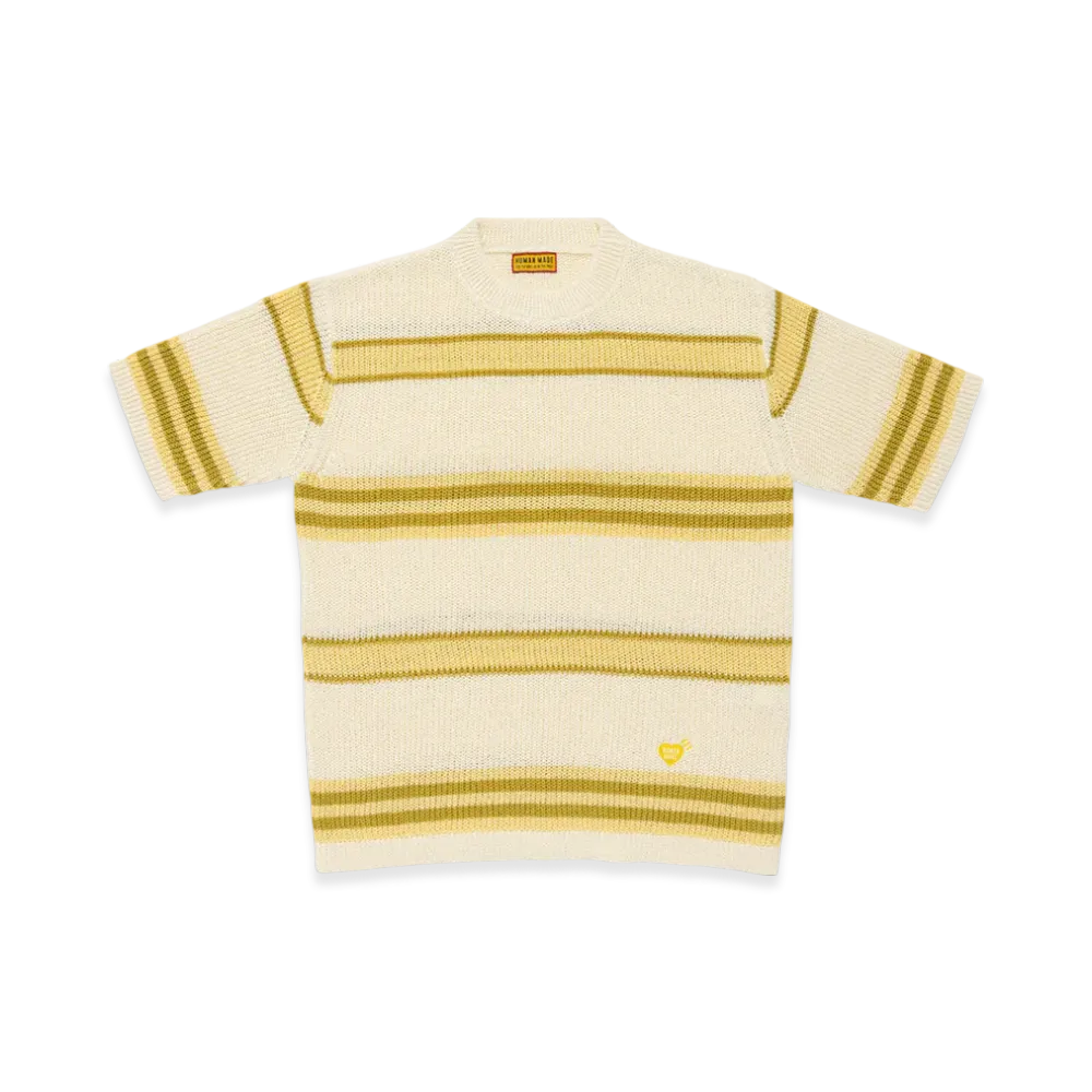 HUMAN MADE Striped S/S Knit "Yellow"